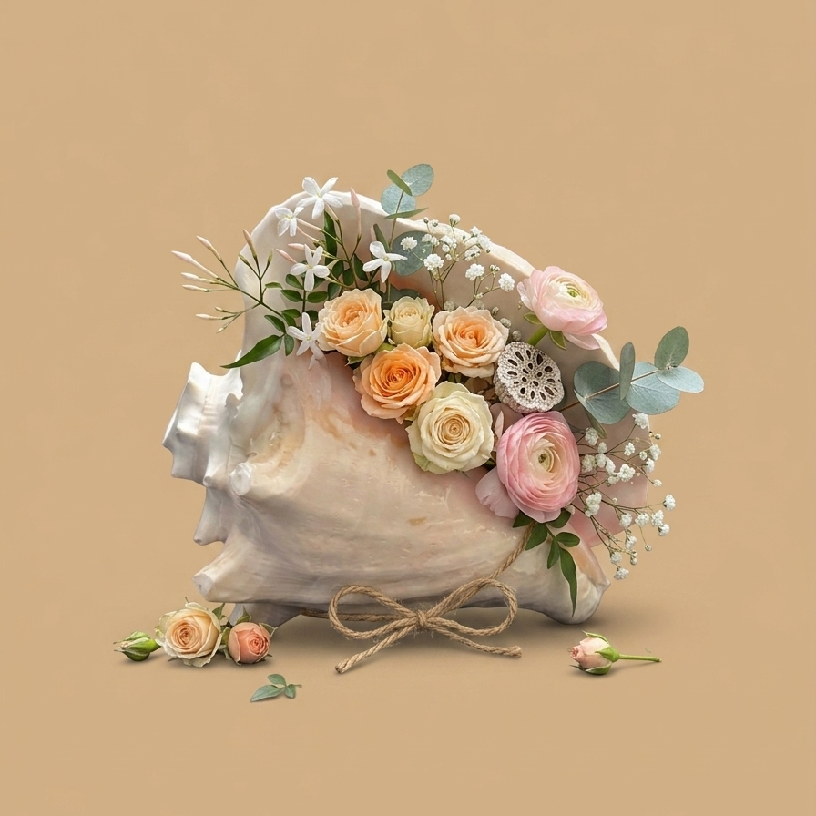 Pink Queen Conch Shell – Coastal Centerpiece & Coffee Table Statement Decor