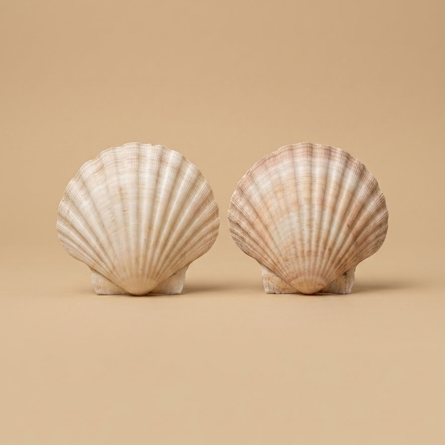 24-Piece Authentic Shell Pack – Premium Scallop Shells for Crafts & Decor
